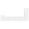 vidaXL TV-Schrankset Wandmontiert 3 pcs Hochglanz Wei&szlig; Holzwerkstoff