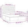 vidaXL Boxspringbett mit Matratze & LED Dunkelgrau 140x190 cm Stoff