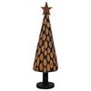 vidaXL Weihnachtsbaum mit St&auml;nder Braun 149 cm Massivholz Teak