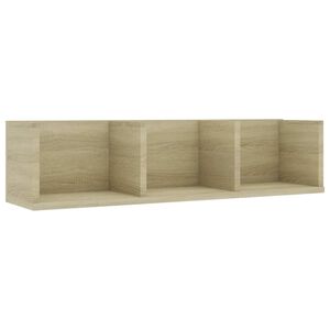 vidaXL CD-Wandregal Sonoma-Eiche 75x18x18 cm Holzwerkstoff