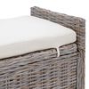 vidaXL Sitzbank mit Stauraum mit Kissen Grau 110 x 40 x 50 cm Rattan