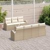 vidaXL Gartensofa-set Beige 55 x 55 x 37 cm Poly-Rattan