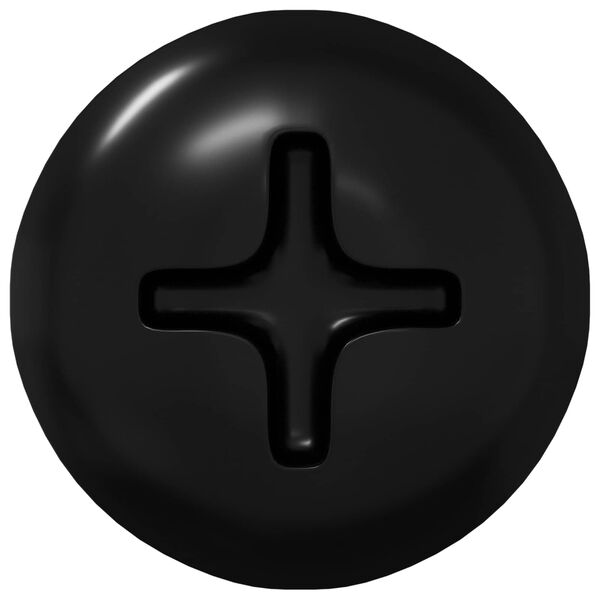 vidaXL Selbstschneidender Nagel 2 pcs Schwarz 4 x 25 mm Stahl