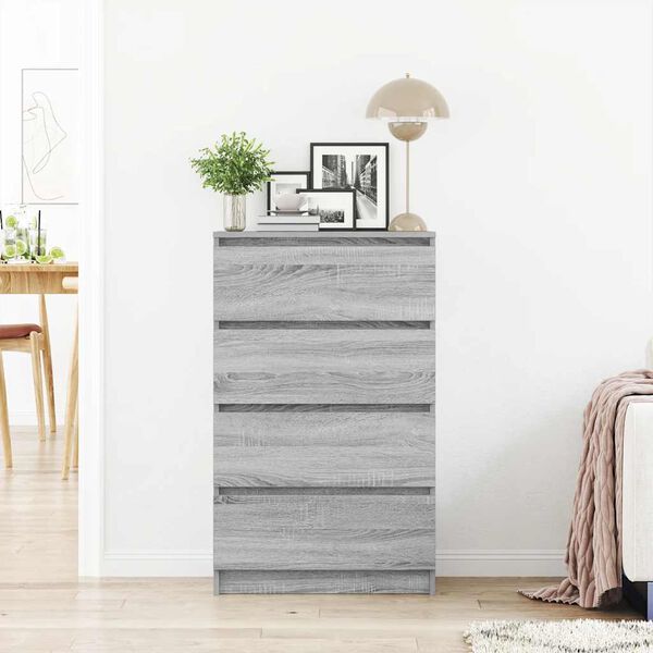 vidaXL Sideboard Grau Sonoma 60x35x98,5 cm Holzwerkstoff