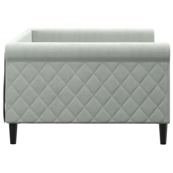 vidaXL Tagesbett Hellgrau 100x200 cm Samt