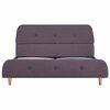 vidaXL Bettgestell ohne Matratze Taupe Stoff 90x200 cm