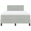vidaXL Boxspringbett mit Matratze Hellgrau 120 x 190 cm Samt