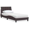 vidaXL Bett mit Matratze "Hanko" Dunkelbraun 90x190 cm Stoff