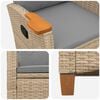 vidaXL Liegestuhl mit Teeteller 62 x 64 x 112 cm Poly-Rattan
