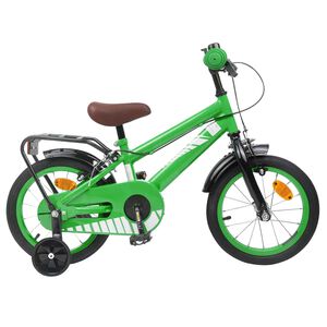 vidaXL Kinderfahrrad 12 Zoll f&uuml;r 2-4 Jahre alt Gr&uuml;n