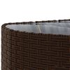 vidaXL 5-tlg. Garten-Sofagarnitur mit Kissen Braun Poly Rattan