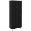 vidaXL Highboard Schwarz Eichen-Optik 69,5 x 34 x 180 cm Holzwerkstoff