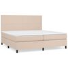 vidaXL Boxspringbett Matratze Cappuccino-Braun 200x200cm Kunstleder