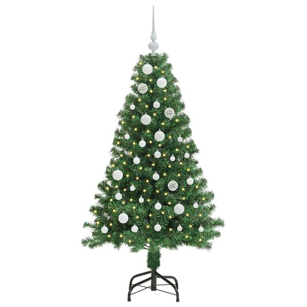 vidaXL K&uuml;nstlicher Weihnachtsbaum mit 150 LEDs mit St&auml;nder Gr&uuml;n 150 cm