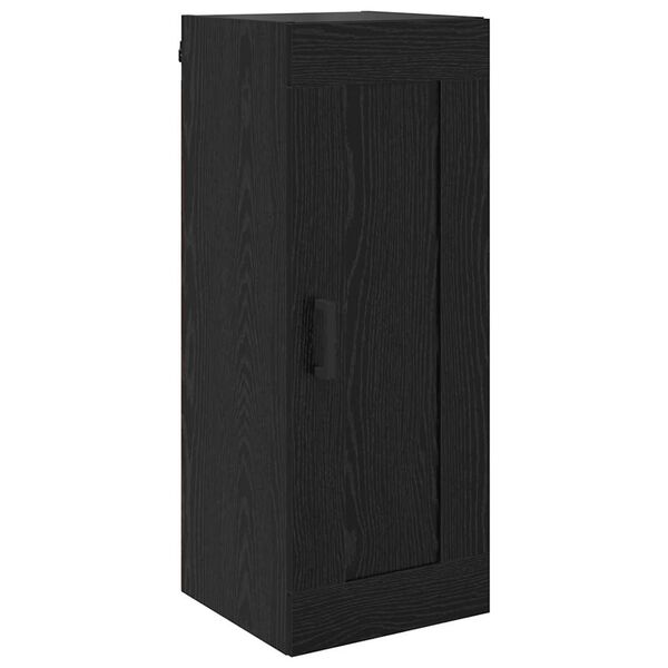 vidaXL Wandschrank Schwarz Eichen-Optik 34,5 x 34 x 90 cm
