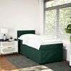 vidaXL Boxspringbett mit Matratze Dunkelgr&uuml;n 80x200 cm Samt