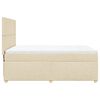 vidaXL Boxspringbett mit Matratze Creme 140x200 cm Stoff