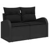 vidaXL Gartensofa Schwarz 124 x 62 x 69cm Poly-Rattan