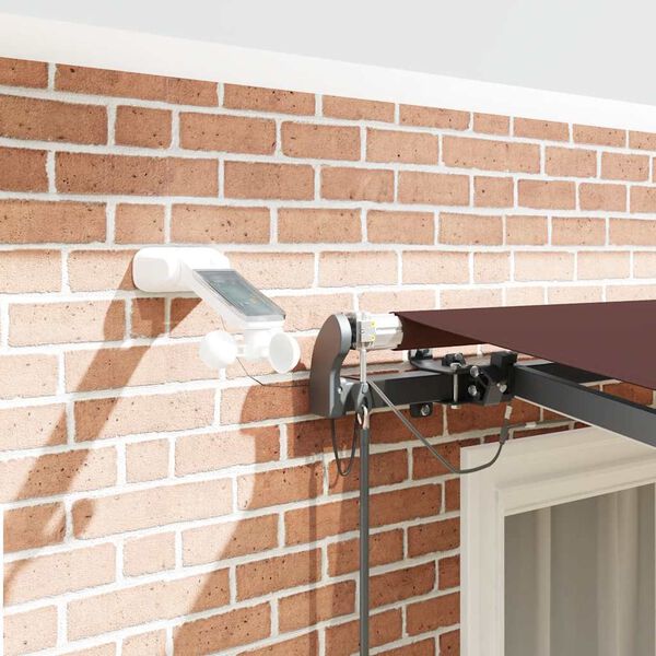 vidaXL Markise Automatisch mit LEDs Braun 300x250 cm