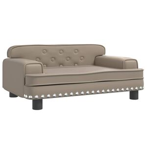 vidaXL Hundebett Cappuccino-Braun 70x45x30 cm Kunstleder