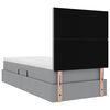 vidaXL Bett mit Stauraum und LED Hellgrau 90 x 190 cm Polyester