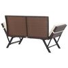 vidaXL Gartenbank mit Auflagen 176 cm Braun Poly Rattan