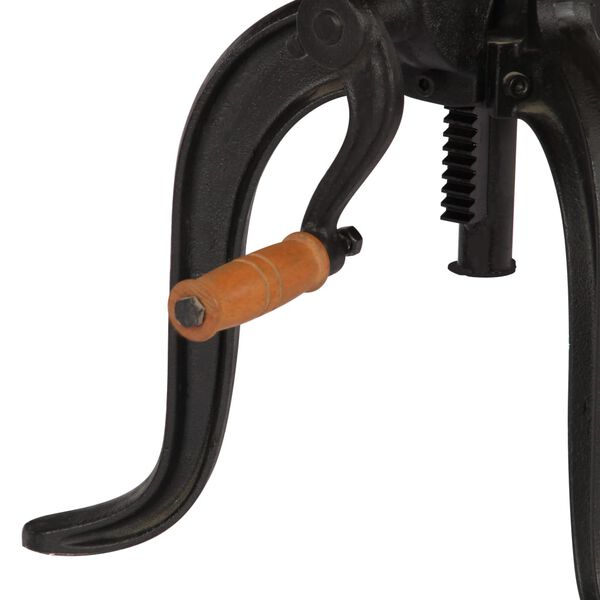 vidaXL Beistelltisch 45 x (45-62) cm Massivholz Mango und Gusseisen