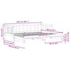 vidaXL Ausziehbares Tagesbett Wachsbraun 203,5 x 164 x 66 cm