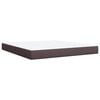 vidaXL Boxspringbett mit Matratze Dunkelbraun 180x200 cm Stoff