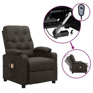 vidaXL Massagesessel Elektrisch Taupe Stoff