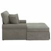 vidaXL Chaise Lounge mit Rock Hellgrau 91 x 157 x 91 cm Rippenstoff