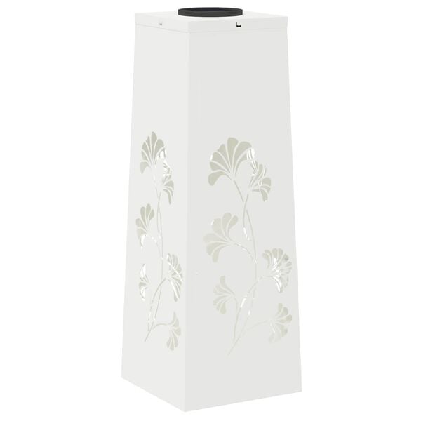 vidaXL Solar LED Weg Licht 2 pcs Wei&szlig; Kalt gewalzter Stahl