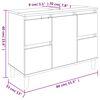 vidaXL Waschbeckenunterschrank Schwarz 80x33x60 cm Holzwerkstoff