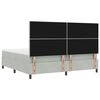 vidaXL Boxspringbett mit Matratze Hellgrau 200 x 200 cm Samt