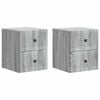 vidaXL Wandmontierter Nachttisch 2 Stk. Sonoma-Grau 33 x 34,5 x 40 cm