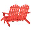 vidaXL Adirondack-Gartenbank 2-Sitzer mit Fußteil Tannenholz Rot