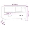 vidaXL TV-Schrank Weiß 80x36x50 cm Holzwerkstoff