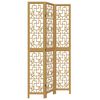 vidaXL 3-tlg. Raumteiler Braun Massivholz Paulownia