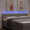 vidaXL LED Kopfteil mit LED-Lichtleisten Taupe 180 cm Polyester