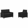 vidaXL Sofa Set 2 Stk. Schwarz Samt
