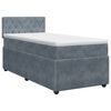 vidaXL Boxspringbett mit Matratze Dunkelgrau 90 x 190 cm Samt