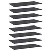 vidaXL B&uuml;cherregal-Bretter 8 Stk. Grau 80x20x1,5 cm Holzwerkstoff