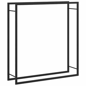 vidaXL Brennholzregal Mattschwarz 110x28x116 cm Stahl