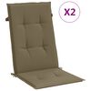 vidaXL Hochlehner-Auflagen 2 Stk. Melange Taupe 120x50x4 cm Stoff