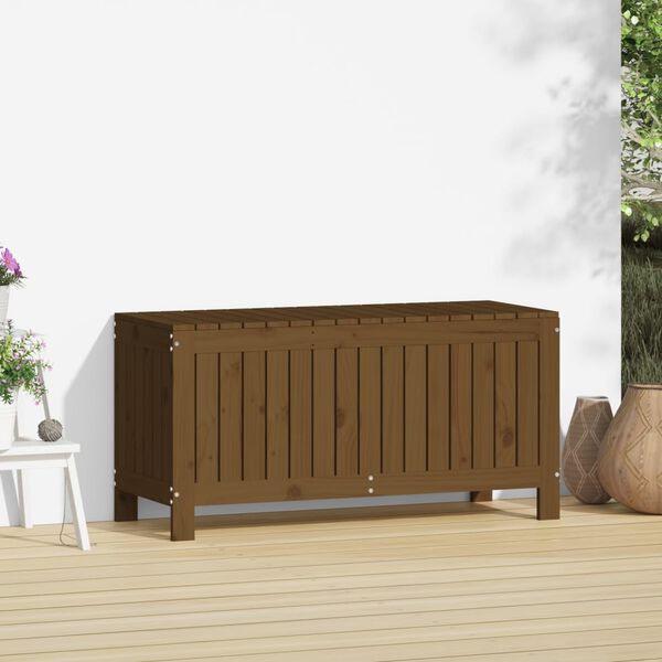 vidaXL Gartentruhe Honigbraun 108x42,5x54 cm Massivholz Kiefer
