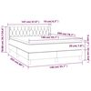 vidaXL Boxspringbett mit Matratze Hellgrau 140x200 cm Stoff