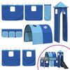 vidaXL Kinderloftbett Schwarz und Blau 100 x 200 cm Metall
