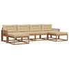 vidaXL Outdoor-Sofagarnitur 6 stk. Natur und Beige
