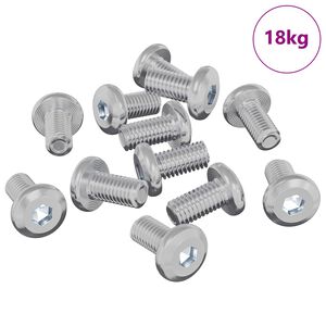 vidaXL Schraube mit Sperre Uni 4865 pcs Silber Stahl