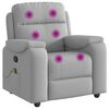 vidaXL Massagesessel Wolkengrau Stoff